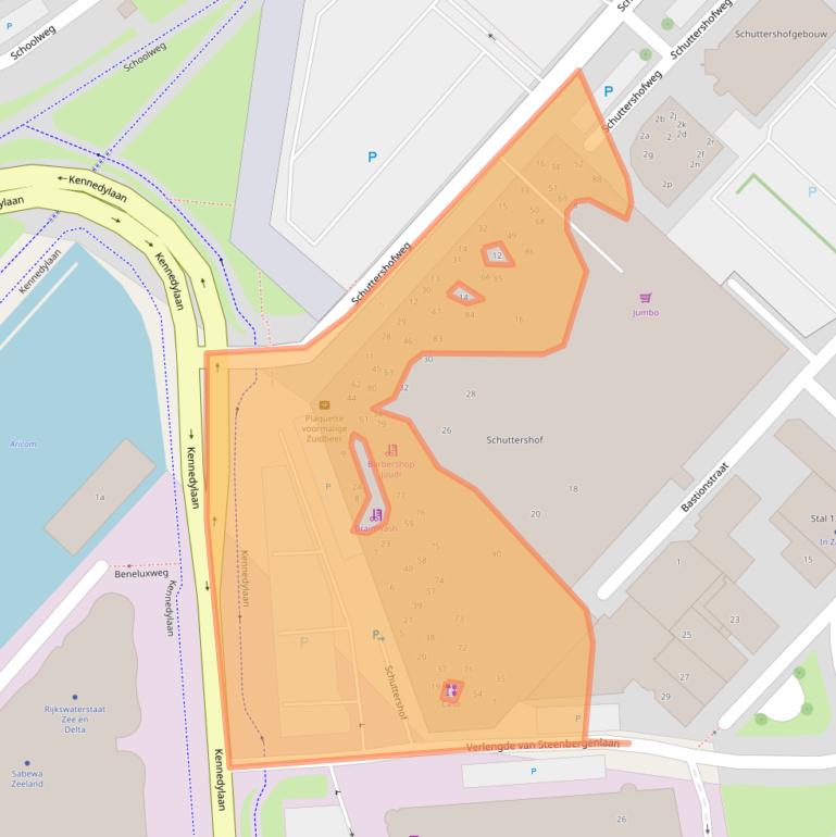 Kaart van postcodegebied 4537BS.