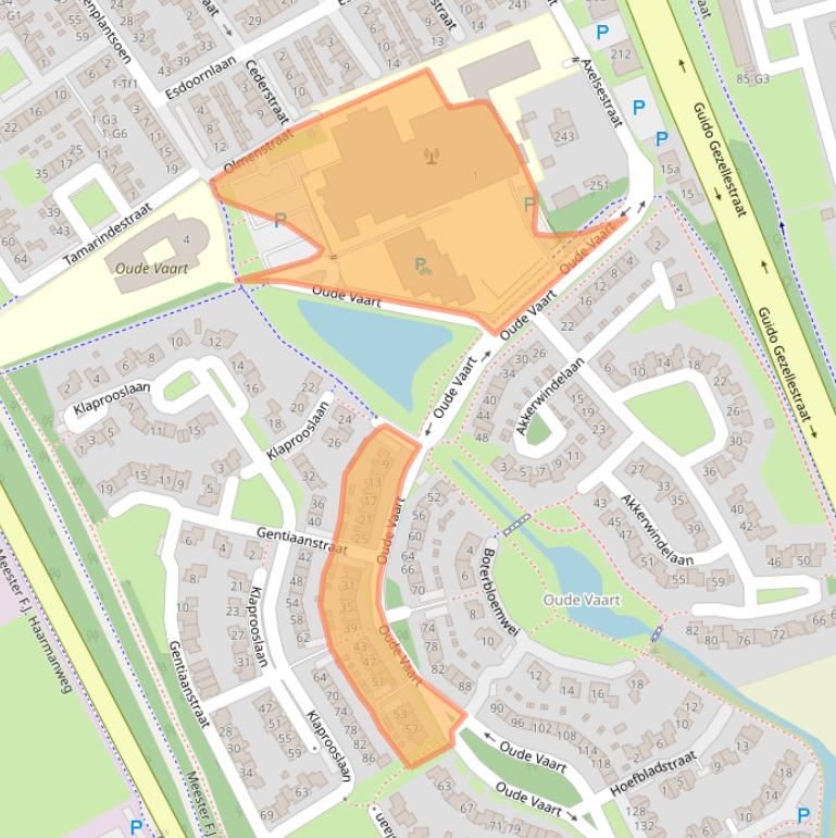 Kaart van postcodegebied 4537CD.