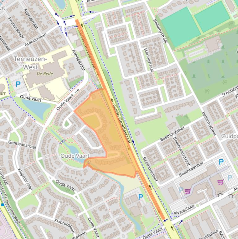 Kaart van postcodegebied 4537CG.