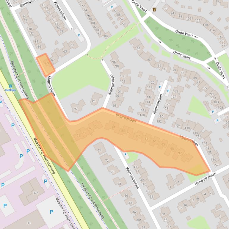 Kaart van postcodegebied 4537CX.