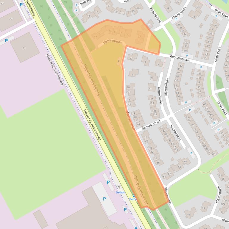 Kaart van postcodegebied 4537CZ.