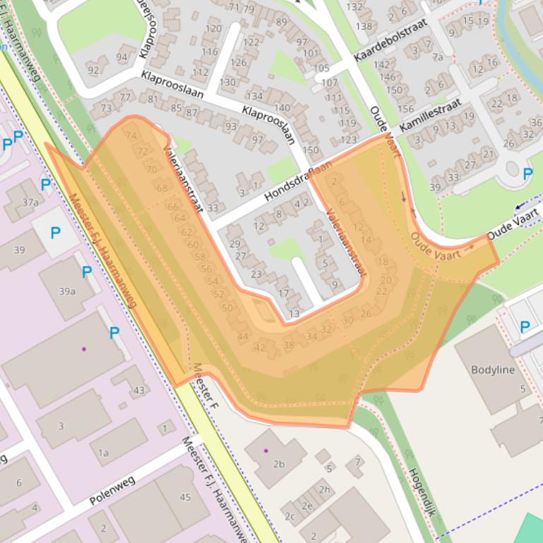 Kaart van postcodegebied 4537DC.