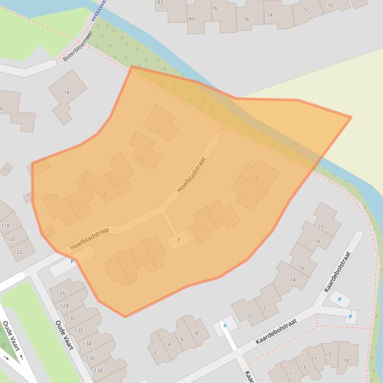 Kaart van postcodegebied 4537DE.