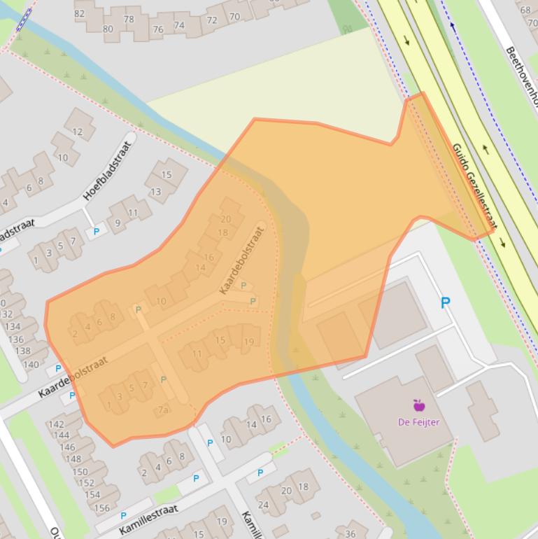 Kaart van postcodegebied 4537DG.