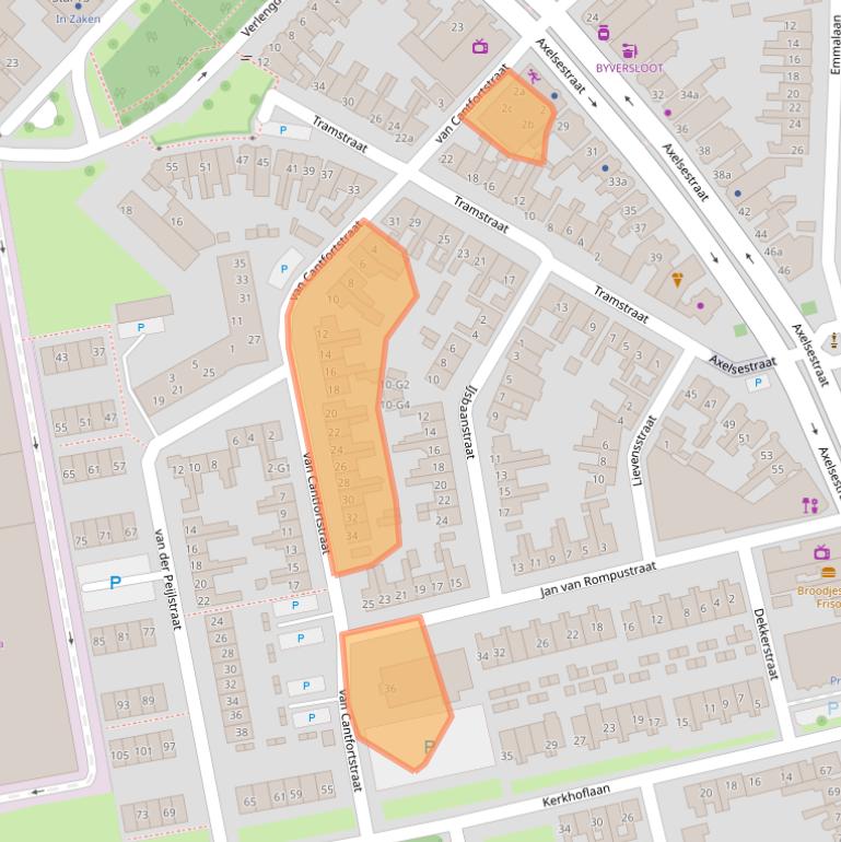 Kaart van postcodegebied 4537PE.
