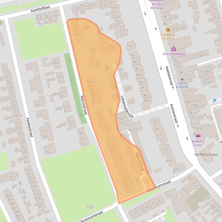 Kaart van postcodegebied 4537PS.