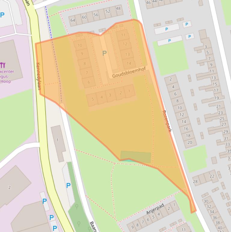 Kaart van postcodegebied 4537PT.