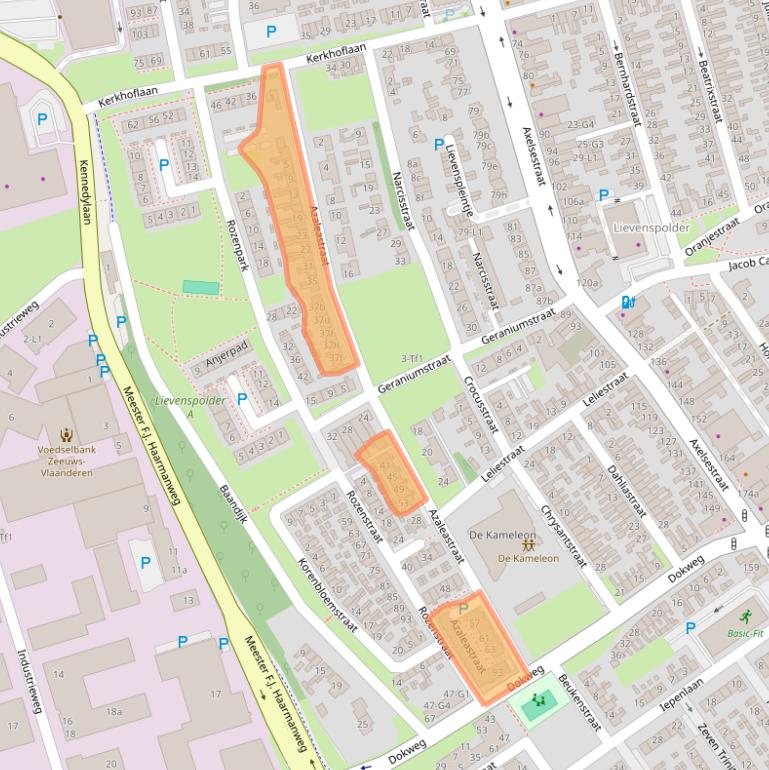 Kaart van postcodegebied 4537RA.