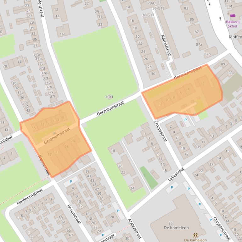 Kaart van postcodegebied 4537RE.