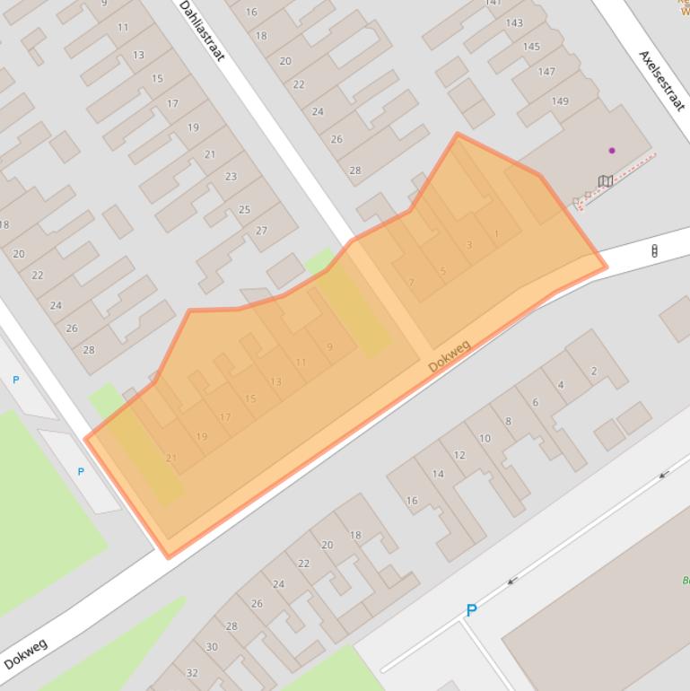 Kaart van postcodegebied 4537RP.