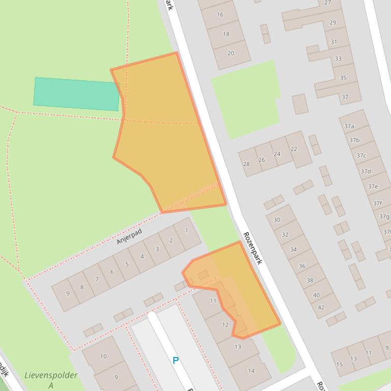 Kaart van postcodegebied 4537SB.