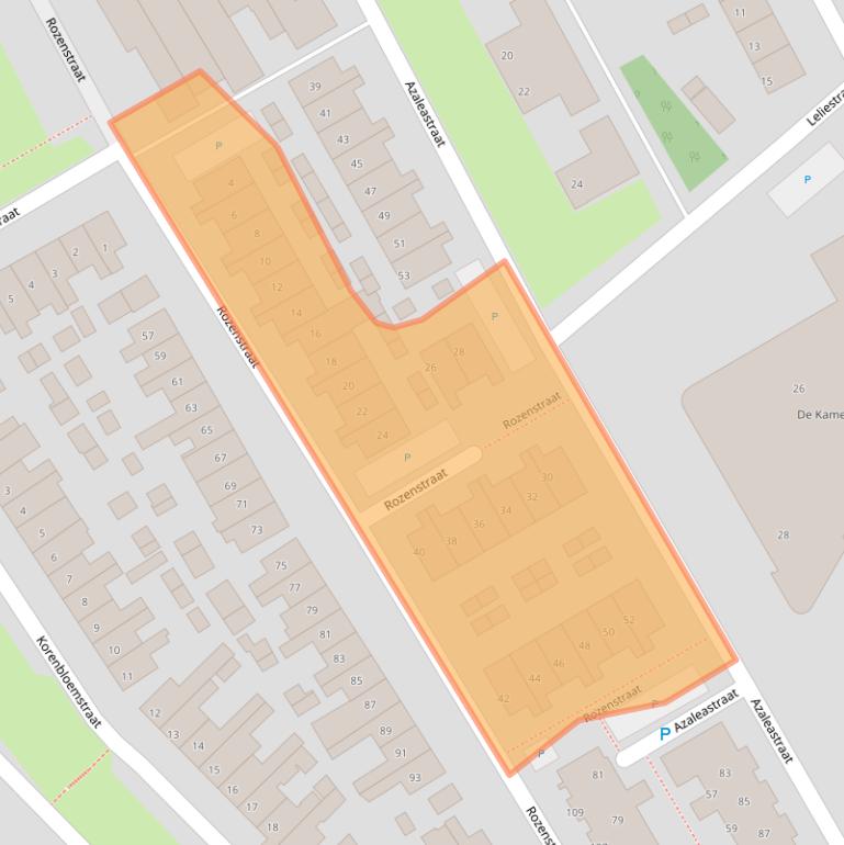 Kaart van postcodegebied 4537SE.