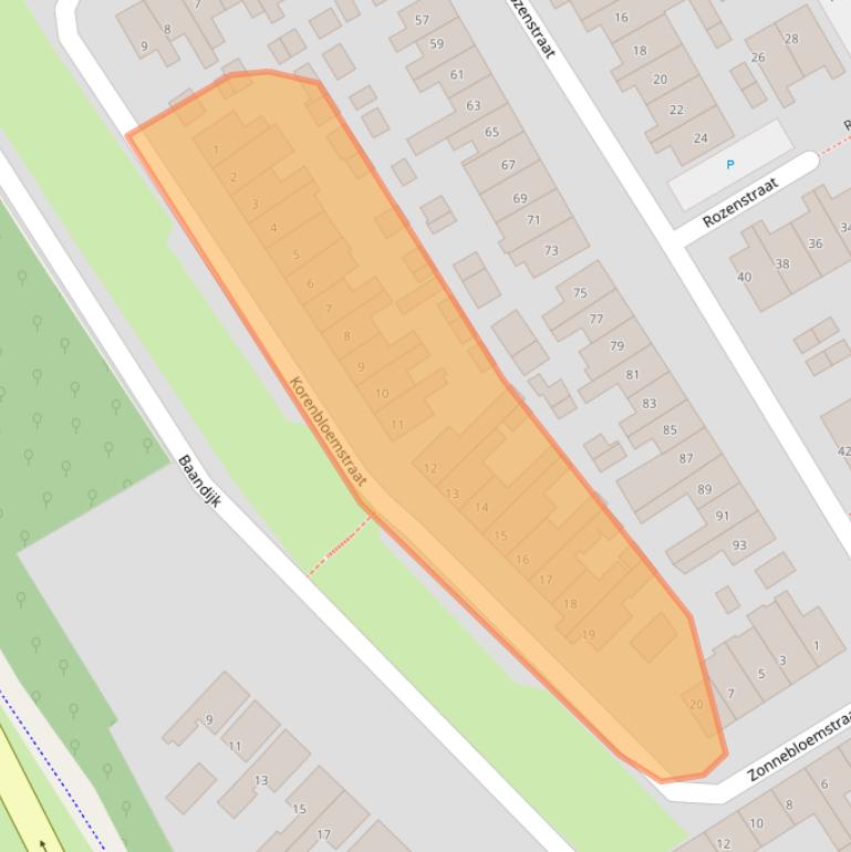 Kaart van postcodegebied 4537ST.