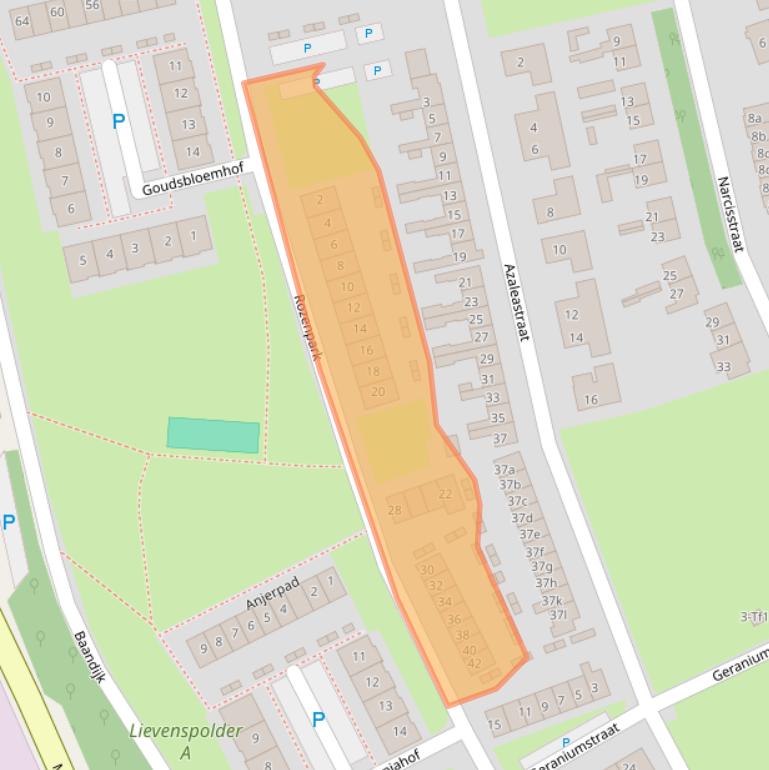 Kaart van postcodegebied 4537SX.