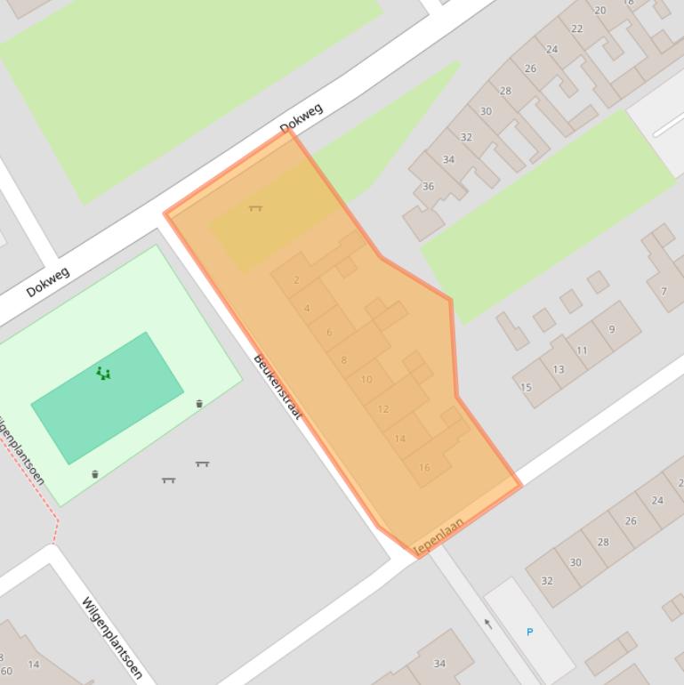 Kaart van postcodegebied 4537TA.