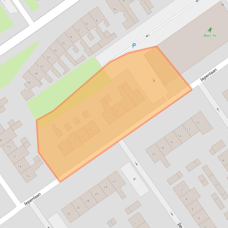 Kaart van postcodegebied 4537TB.