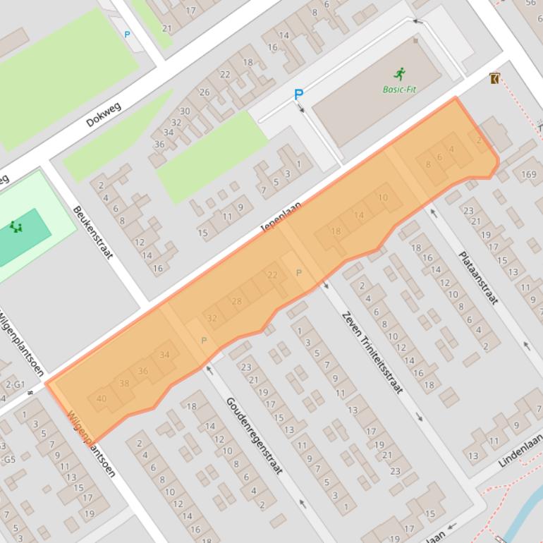 Kaart van postcodegebied 4537TC.