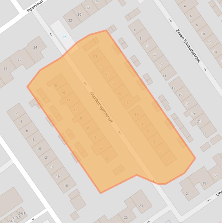 Kaart van postcodegebied 4537TJ.