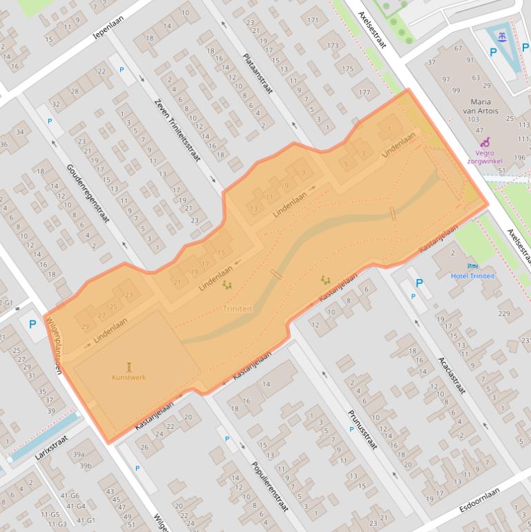 Kaart van postcodegebied 4537TL.