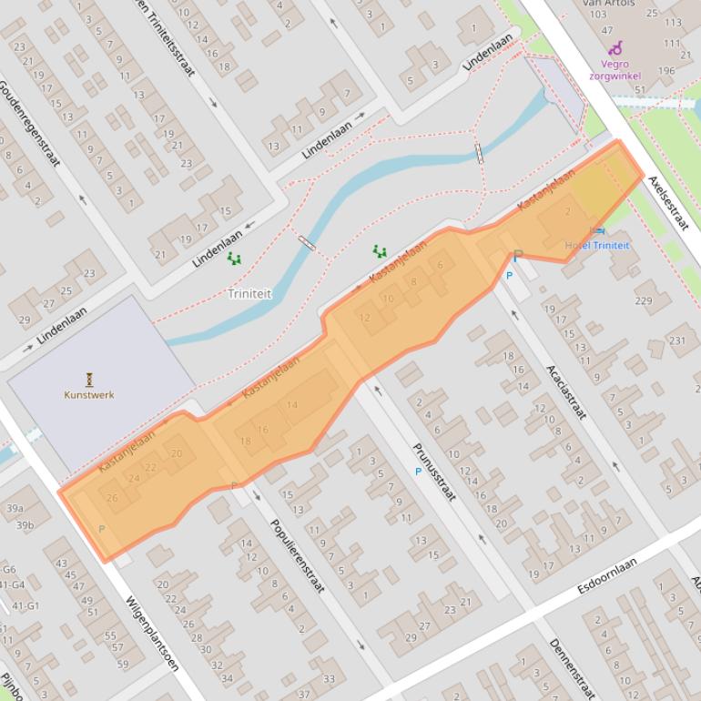 Kaart van postcodegebied 4537TR.