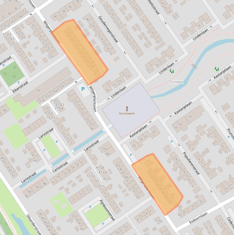 Kaart van postcodegebied 4537VC.