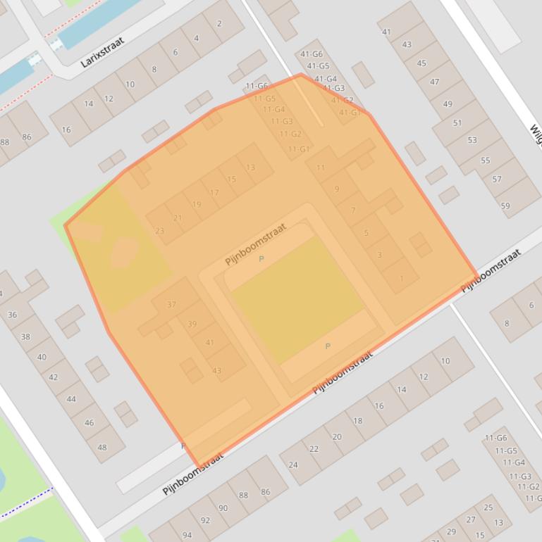 Kaart van postcodegebied 4537VN.