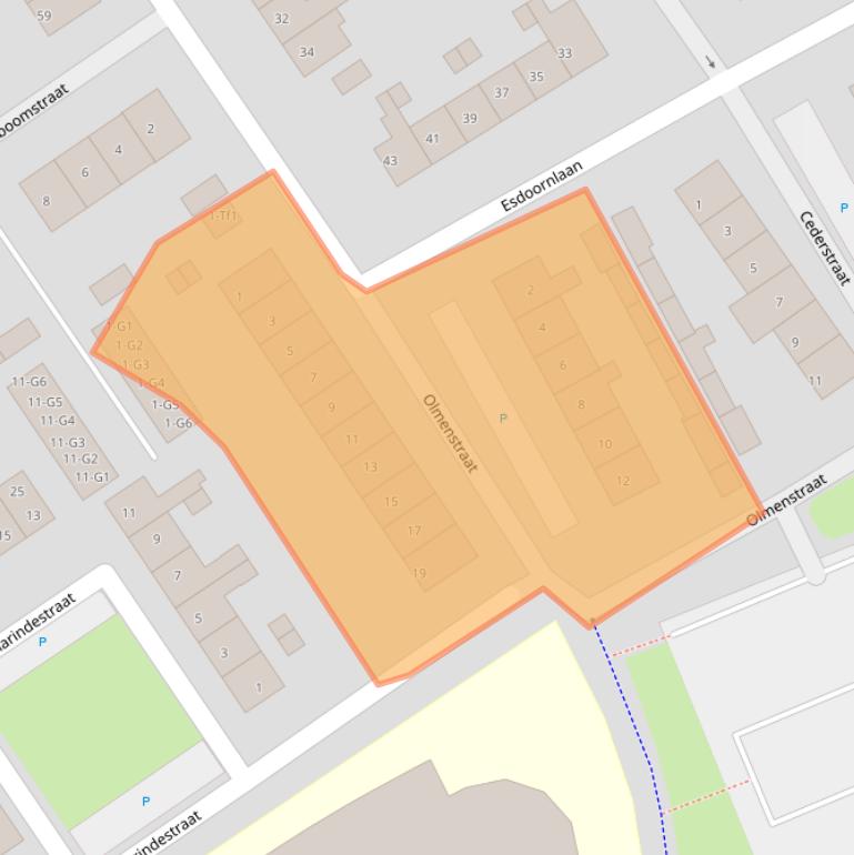 Kaart van postcodegebied 4537VT.