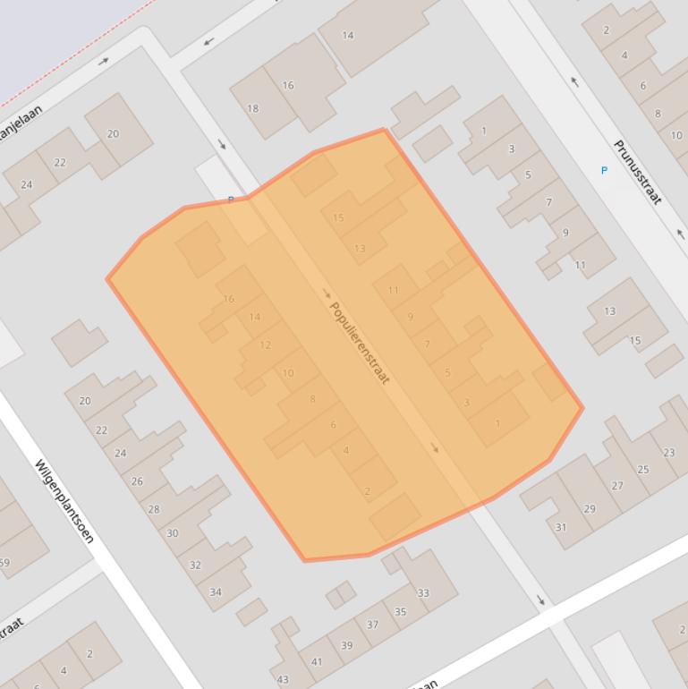 Kaart van postcodegebied 4537XK.