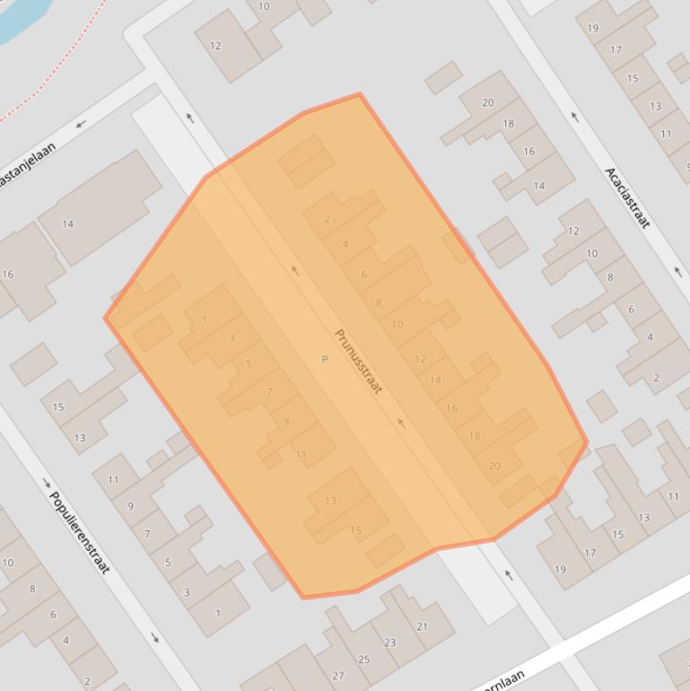 Kaart van postcodegebied 4537XM.