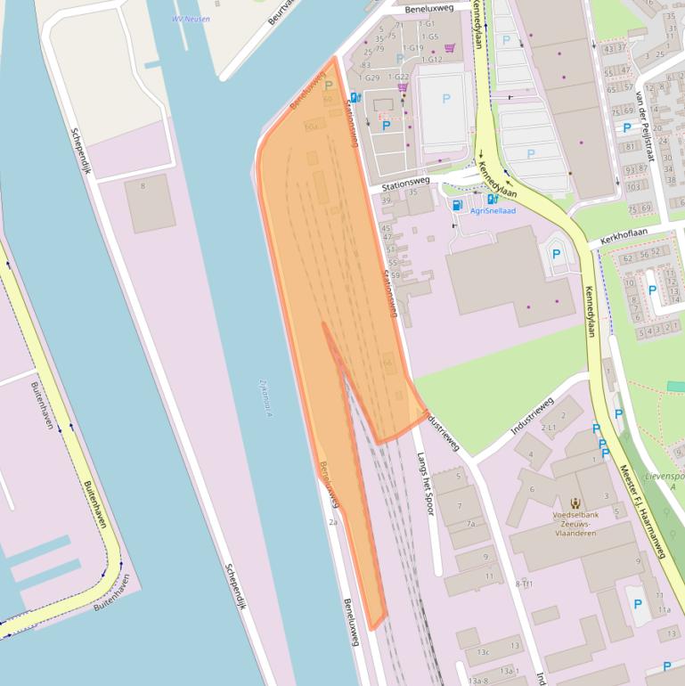 Kaart van postcodegebied 4538AD.