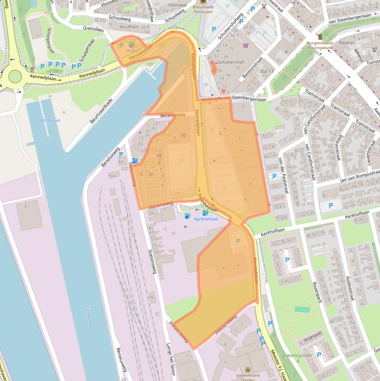 Kaart van postcodegebied 4538AE.