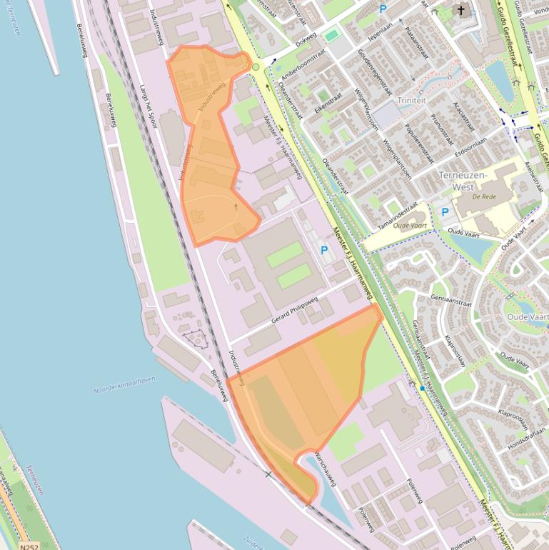 Kaart van postcodegebied 4538AJ.