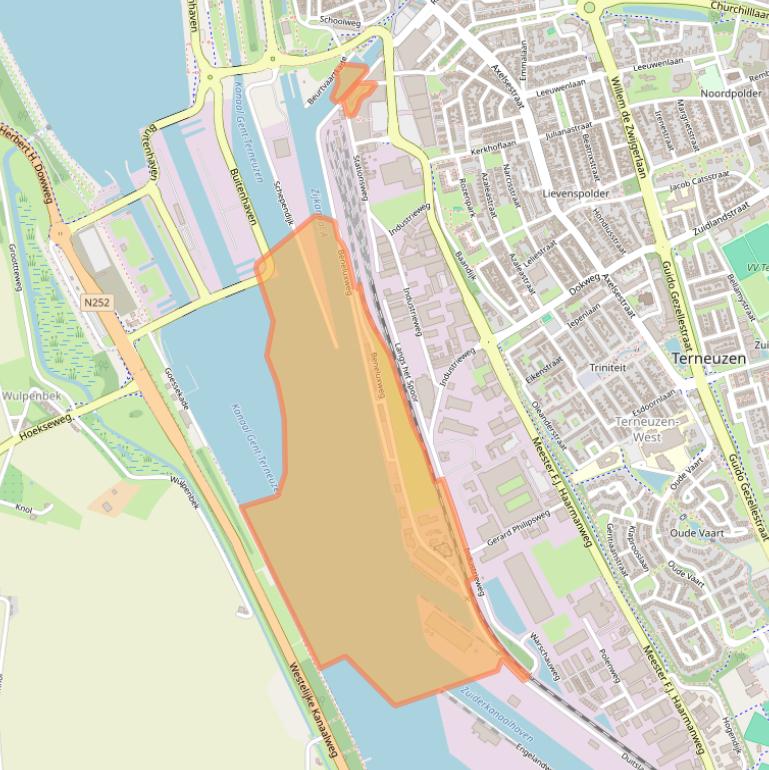 Kaart van postcodegebied 4538AL.