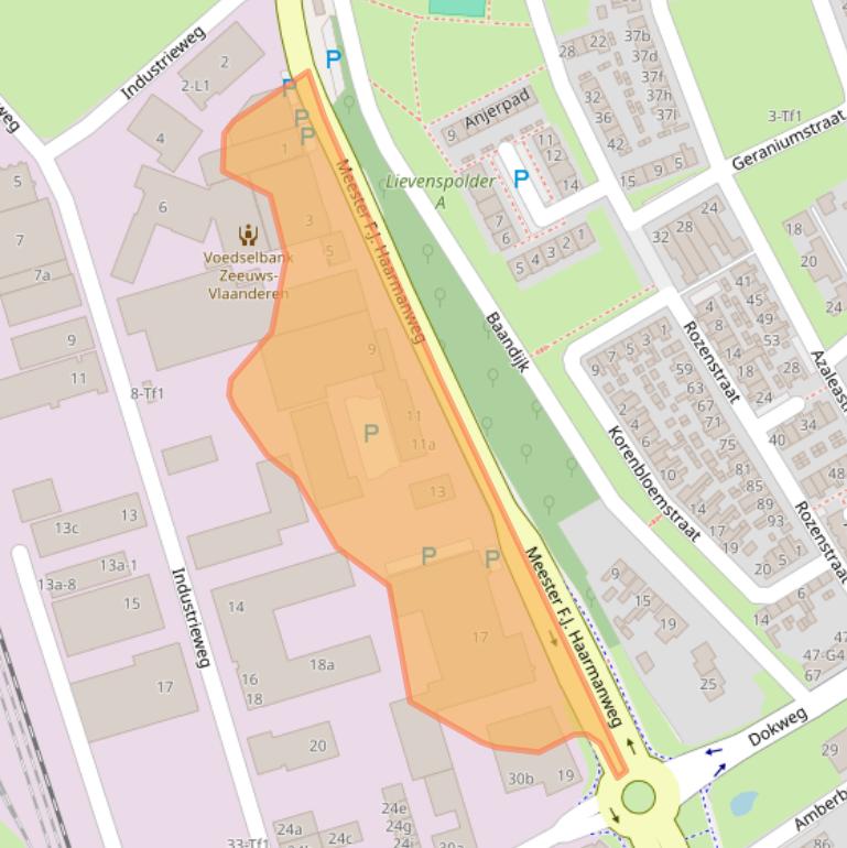 Kaart van postcodegebied 4538AM.