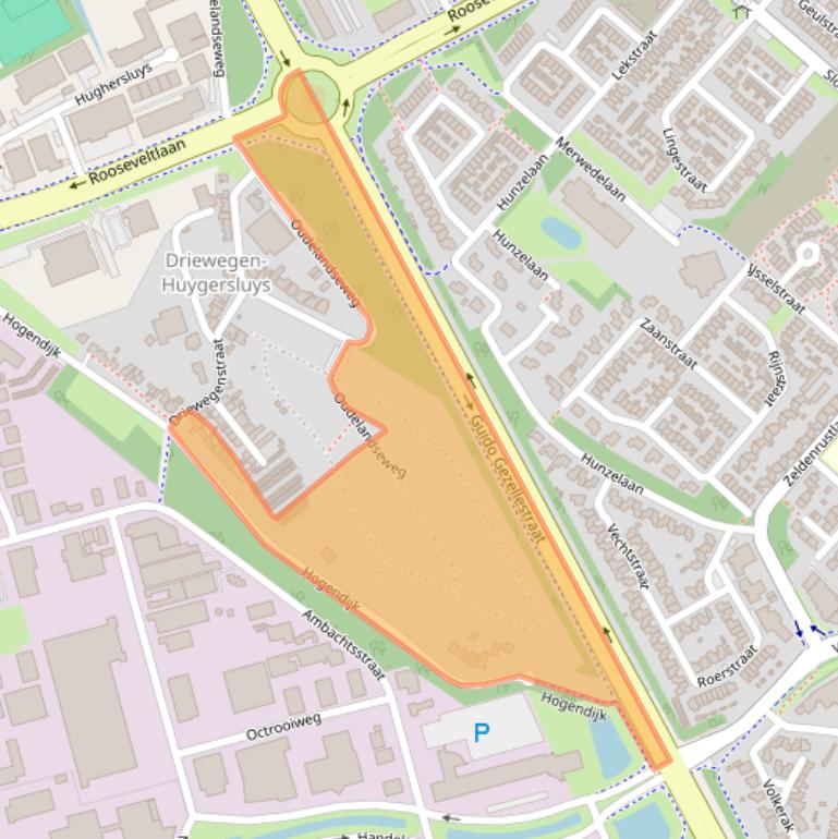 Kaart van postcodegebied 4538BD.