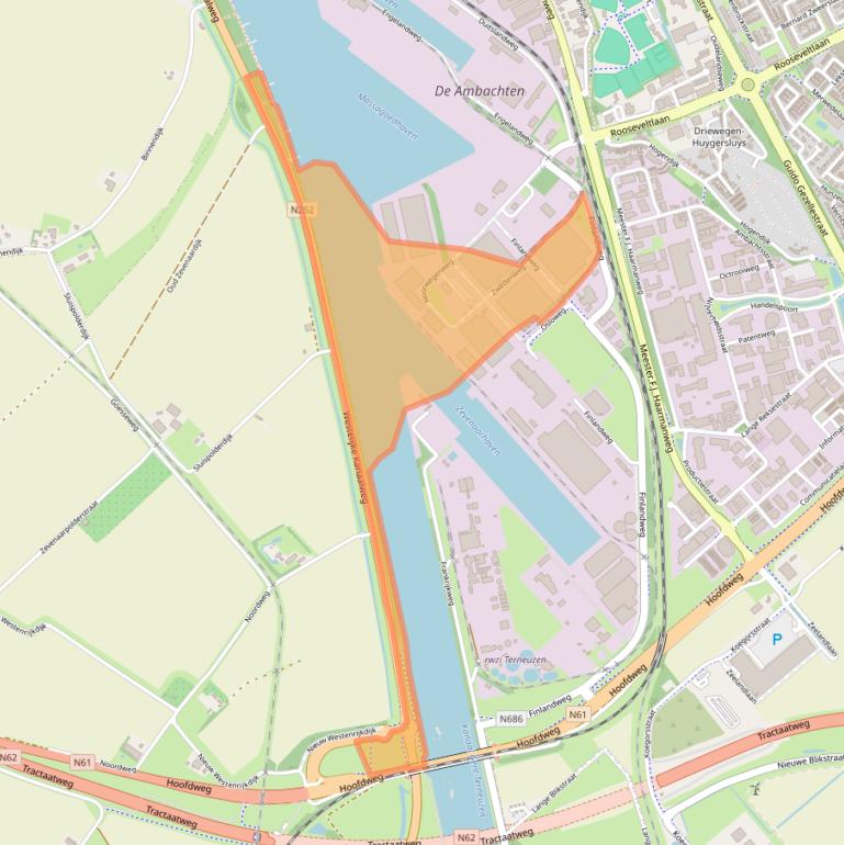 Kaart van postcodegebied 4538BH.