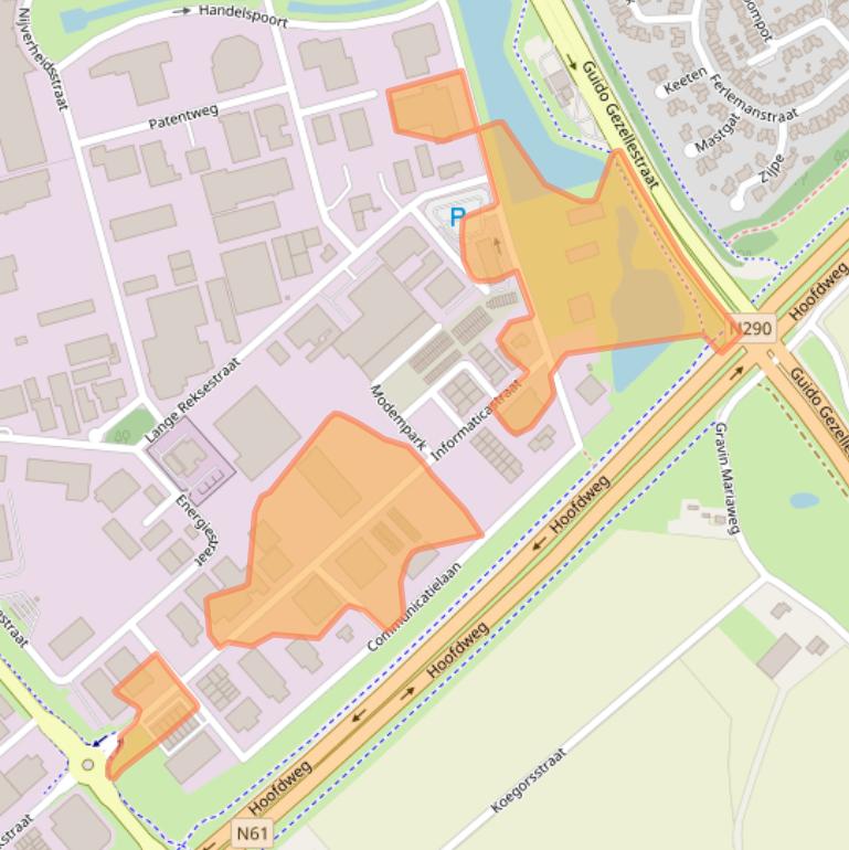 Kaart van postcodegebied 4538BT.