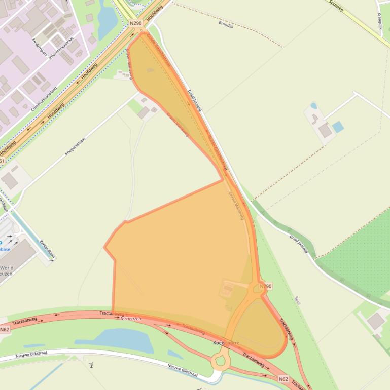 Kaart van postcodegebied 4538CB.