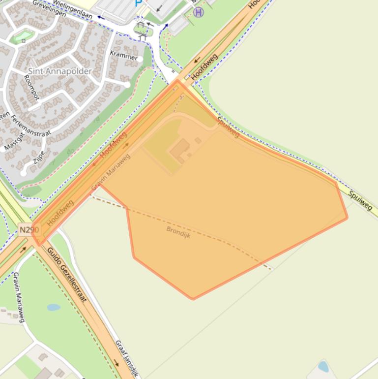 Kaart van postcodegebied 4538PP.