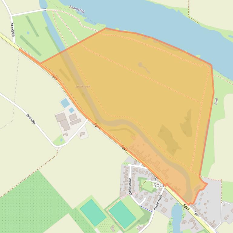 Kaart van postcodegebied 4539PB.