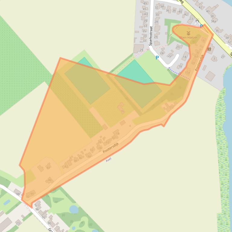 Kaart van postcodegebied 4539PE.