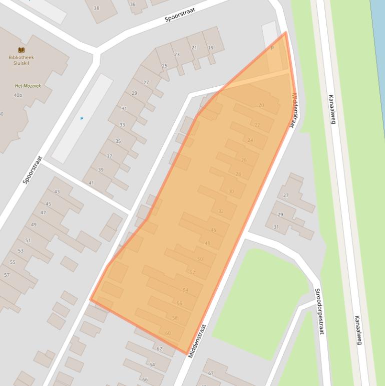 Kaart van postcodegebied 4541AD.