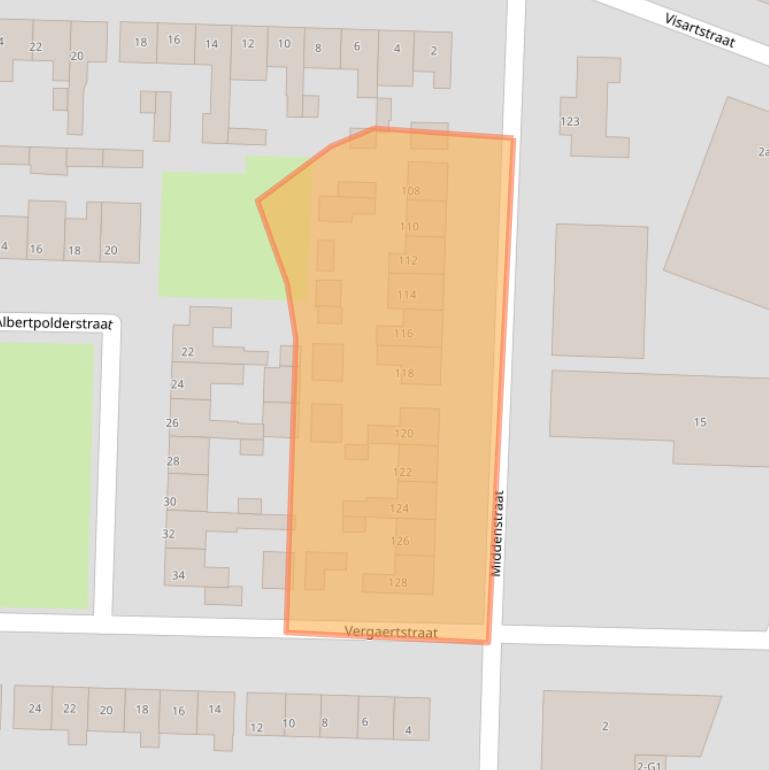 Kaart van postcodegebied 4541AG.