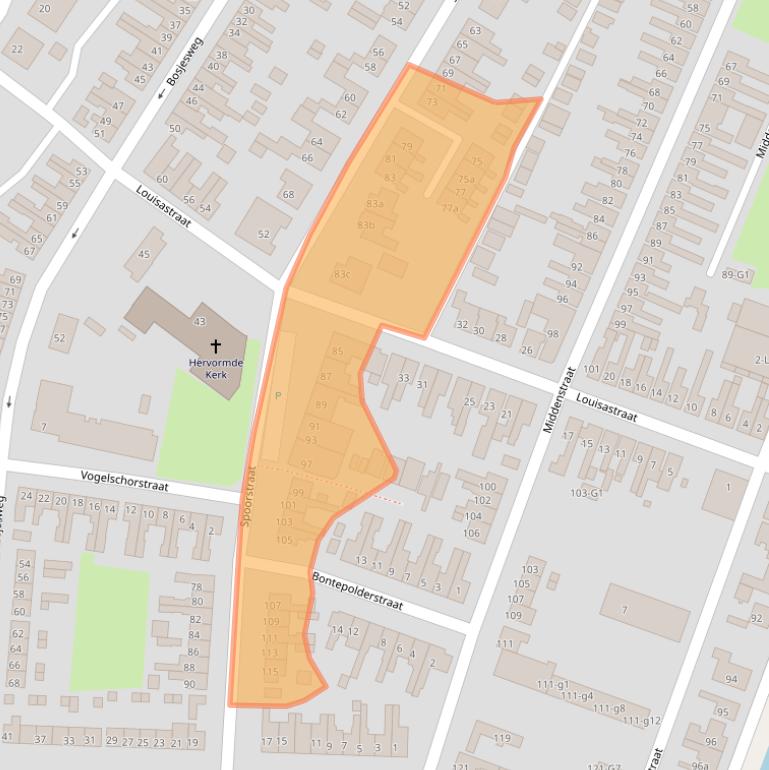Kaart van postcodegebied 4541AJ.