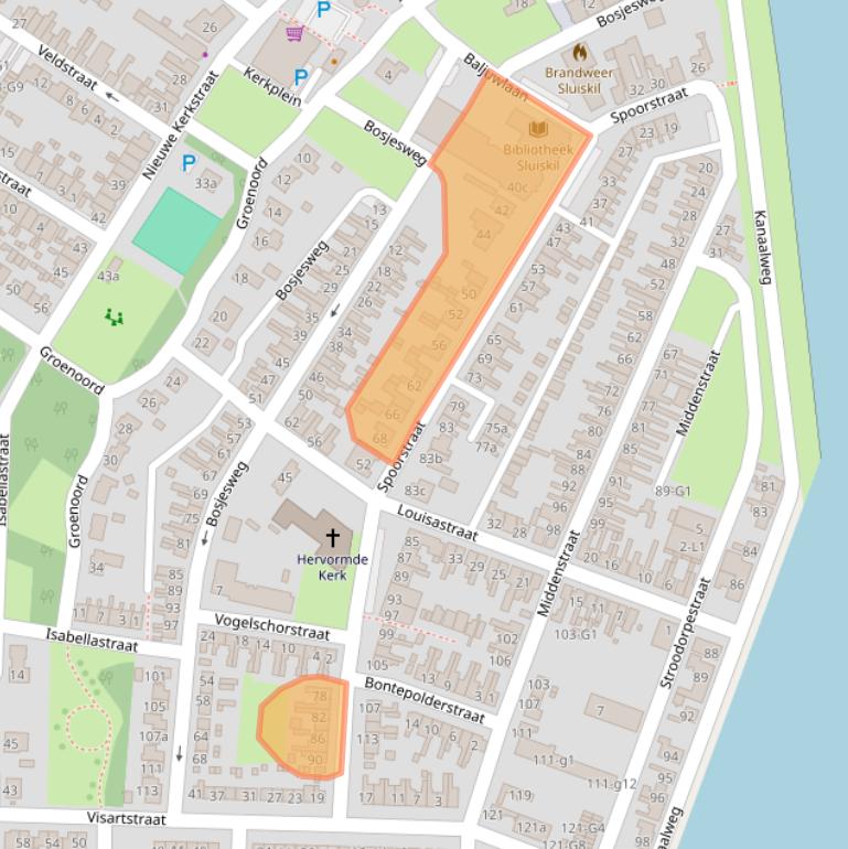 Kaart van postcodegebied 4541AL.