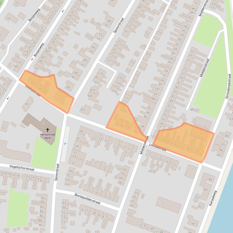 Kaart van postcodegebied 4541AW.