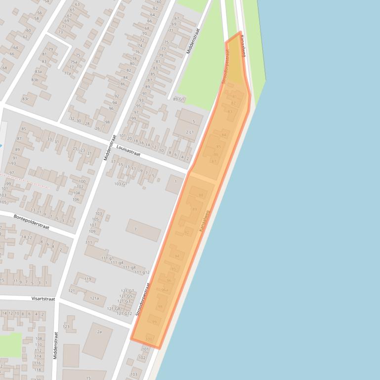 Kaart van postcodegebied 4541CA.