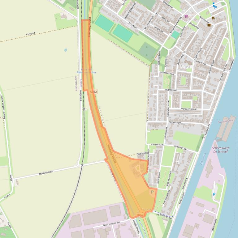 Kaart van postcodegebied 4541CS.