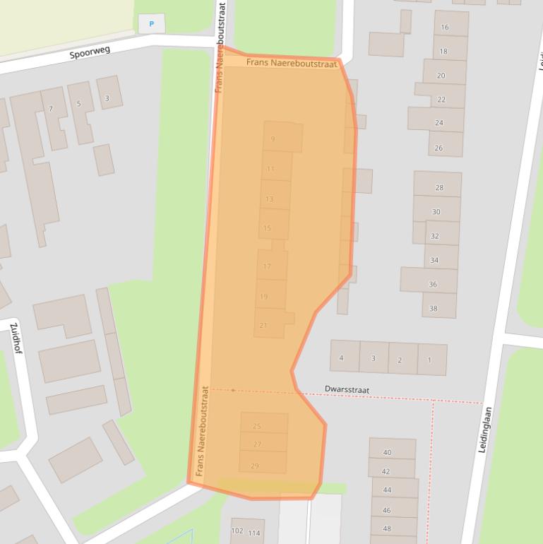 Kaart van postcodegebied 4541CW.