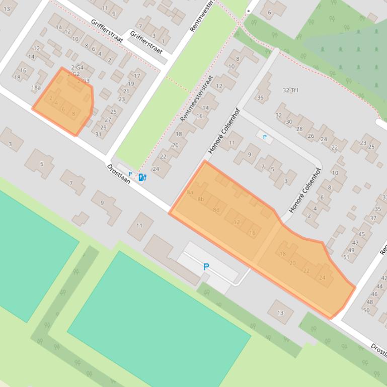 Kaart van postcodegebied 4541ER.